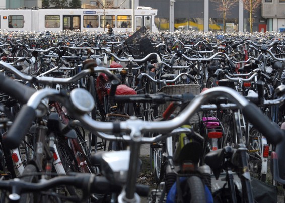 Bicicletário na Holanda