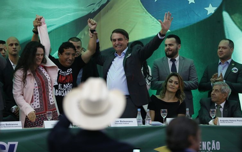Jair Bolsonaro em convenção nacional