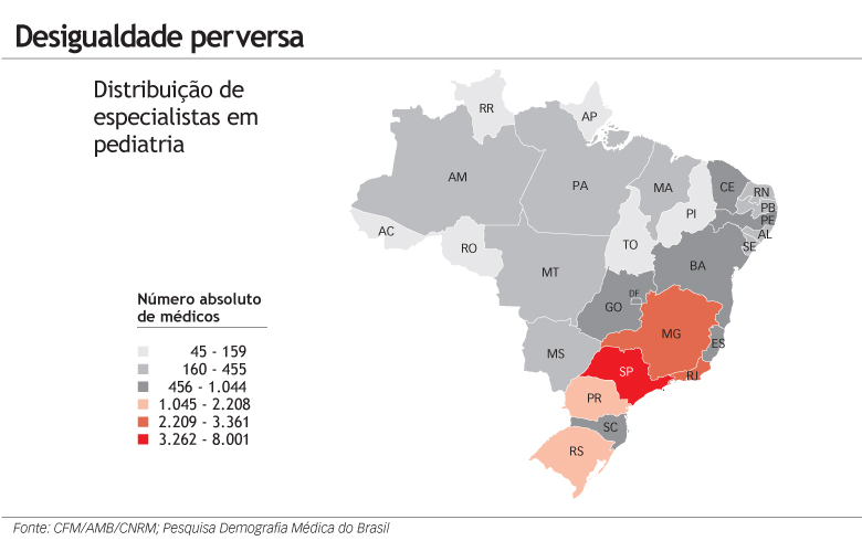 Mapa médicos Brasil