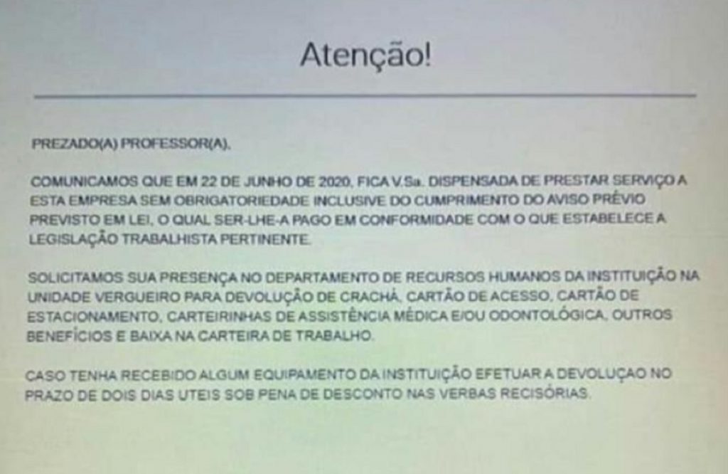Faculdades São Judas e Cruzeiro do Sul demitem professores em SP; sindicato  entra na Justiça contra cortes, São Paulo