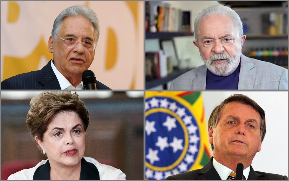 Reprodução (FHC e Lula), Ricardo Stuckert (Dilma) e Agência Brasil (Bolsonaro)