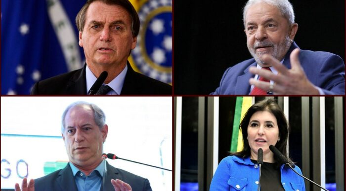 Marcelo Camargo/Agência Brasil (Bolsonaro), Waldemir Barreto/Ag. Senado (Simone), José Cruz/ABr Ciro) e Ricardo Stuckert (Lula)