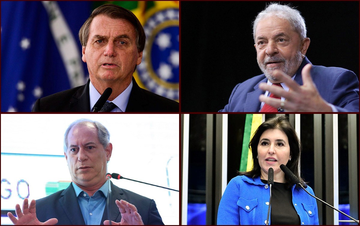 Marcelo Camargo/Agência Brasil (Bolsonaro), Waldemir Barreto/Ag. Senado (Simone), José Cruz/ABr Ciro) e Ricardo Stuckert (Lula)
